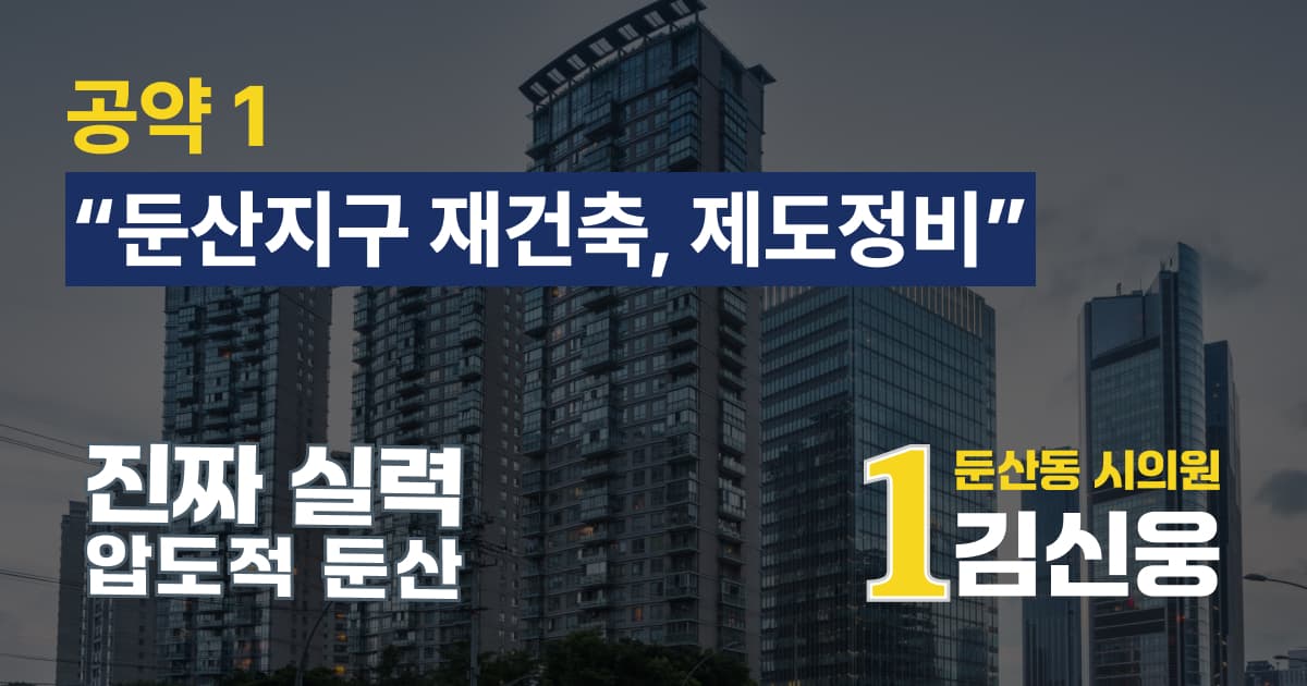 둔산지구 재건축 제도정비